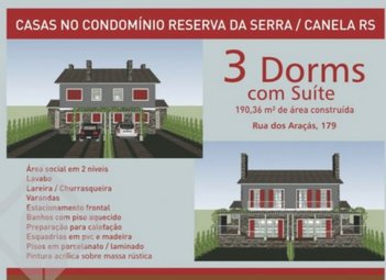 house em Rua dos Araçás, Reserva da Serra - Canela - RS