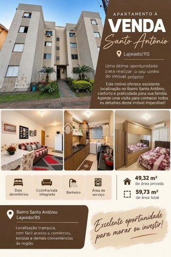 apartment em Rua Arnoldo Uhry, Santo Antônio - Lajeado - RS