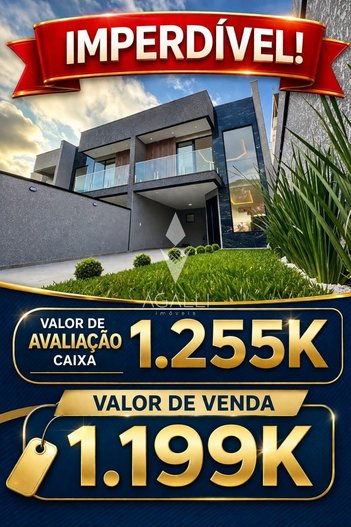 house em Rua Judith Brunato Cantador, Costeira - Araucária - PR