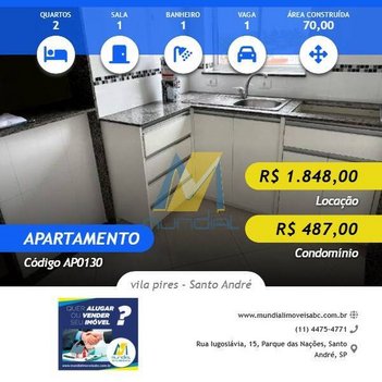 apartment em Rua Paranapiacaba, Vila Pires - Santo André - SP