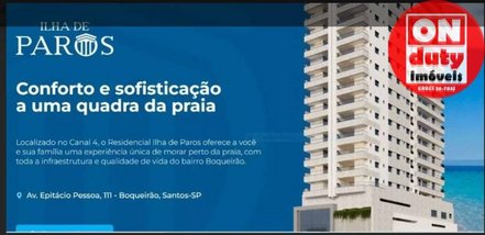 apartment em Avenida Doutor Epitácio Pessoa, Boqueirão - Santos - SP