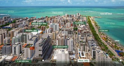 apartment em Avenida Engenheiro Mário de Gusmão, Ponta Verde - Maceió - AL