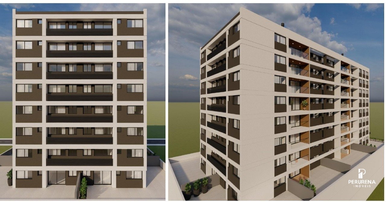 Vista do prédio de frente e lado a partir do 2º andar (apartamentos garden)