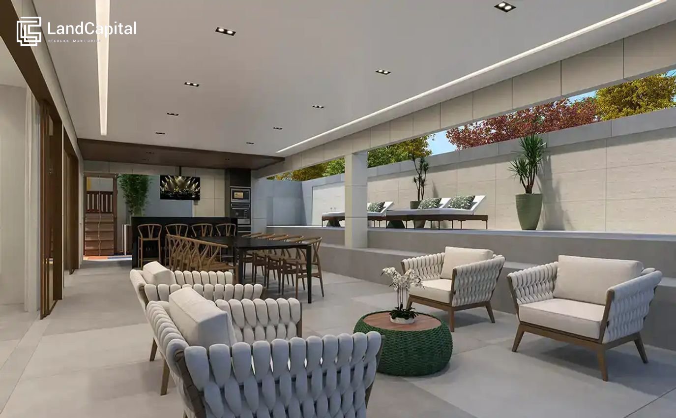 Espaço gourmet e área de convivência