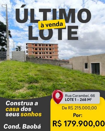 land_lot em Rua Carambeí, Rincão - Colombo - PR