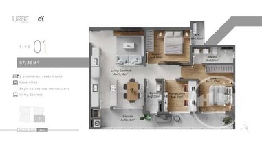 apartment em Rua José Tedeo, São Judas - Itajaí - SC