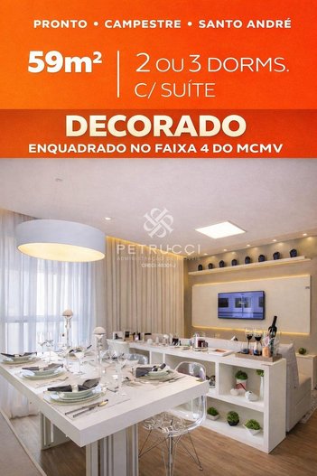 apartment em Rua Lupércio de Miranda, Campestre - Santo André - SP