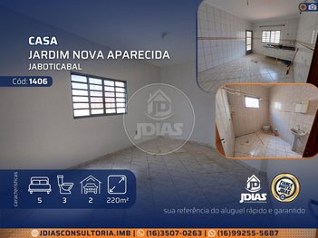 house em Rua Anhangüera, Recreio dos Bandeirantes - Jaboticabal - SP