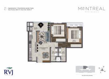 apartment em João de Deus Machado, Trindade - Florianópolis - SC