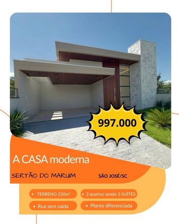 house em Rua Vidal Vicente Andrade, Forquilhas - São José - SC