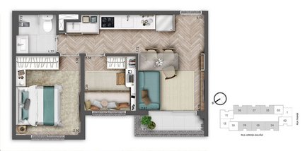 apartment em Rua Airosa Galvão, Água Branca - São Paulo - SP