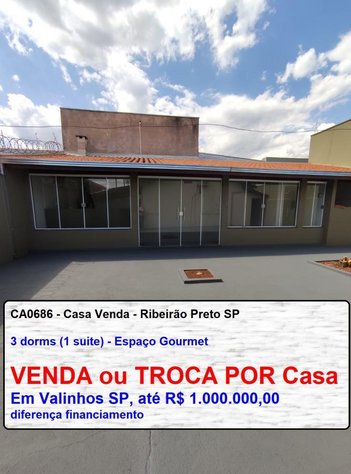 house em Rua Flávio Iosif Pires, Parque Residencial Cândido Portinari - Ribeirão Preto - SP
