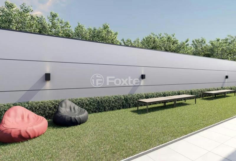 area-externa-com-puffs-e-bancos-de-madeira