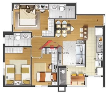 apartment em Rua Alegre, Santa Paula - São Caetano do Sul - SP
