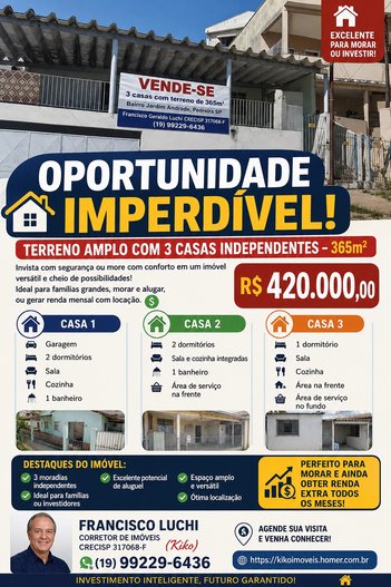house em Rua Luiz Cavicchia, Jardim Andrade - Pedreira - SP
