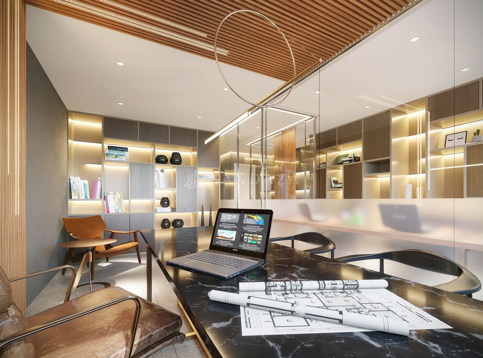 Sala ambientada - sugestão de decoração