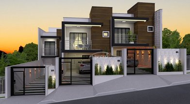 house em Rua Wilhelm Grosskruetz, Água Verde - Blumenau - SC