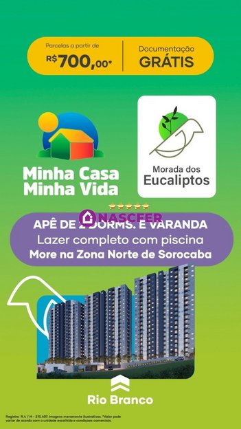 apartment em Rua Euclydes Antonio Scapol, Parque dos Eucaliptos - Sorocaba - SP