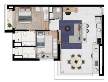 apartment em Avenida Vereador José Diniz, Santo Amaro - São Paulo - SP