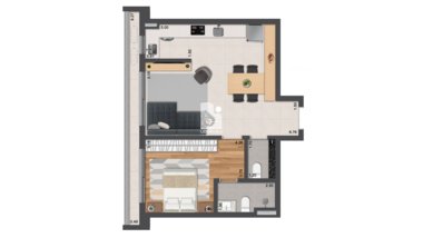 apartment em Virgílio Várzea, Saco Grande - Florianópolis - SC