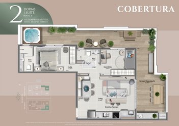 apartment em Rua Afonso Pena, Canto - Florianópolis - SC