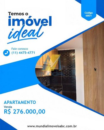 apartment em Estrada Cata Preta, Vila João Ramalho - Santo André - SP