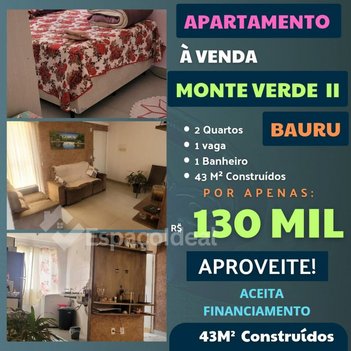 apartment em Rua 2, Jardim Auri Verde - Bauru - SP
