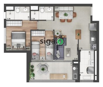 apartment em Avenida Vereador José Diniz, Santo Amaro - São Paulo - SP