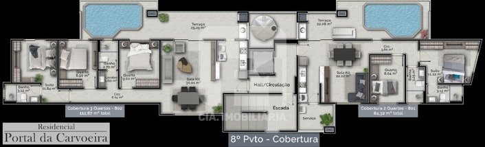 apartment em Rua Capitão Romualdo de Barros, Carvoeira - Florianópolis - SC