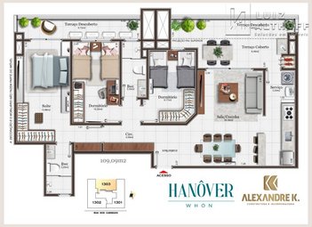 apartment em Rua dos Cardeais, Pedra Branca - Palhoça - SC