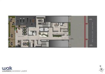 apartment em Rua Rio de Janeiro, Lourdes - Belo Horizonte - MG