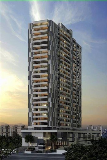 apartment em Rua Alberto Santos Doumont, Guilhermina - Praia Grande - SP
