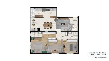 apartment em Rua Coronel Pedro Demoro, Balneário - Florianópolis - SC