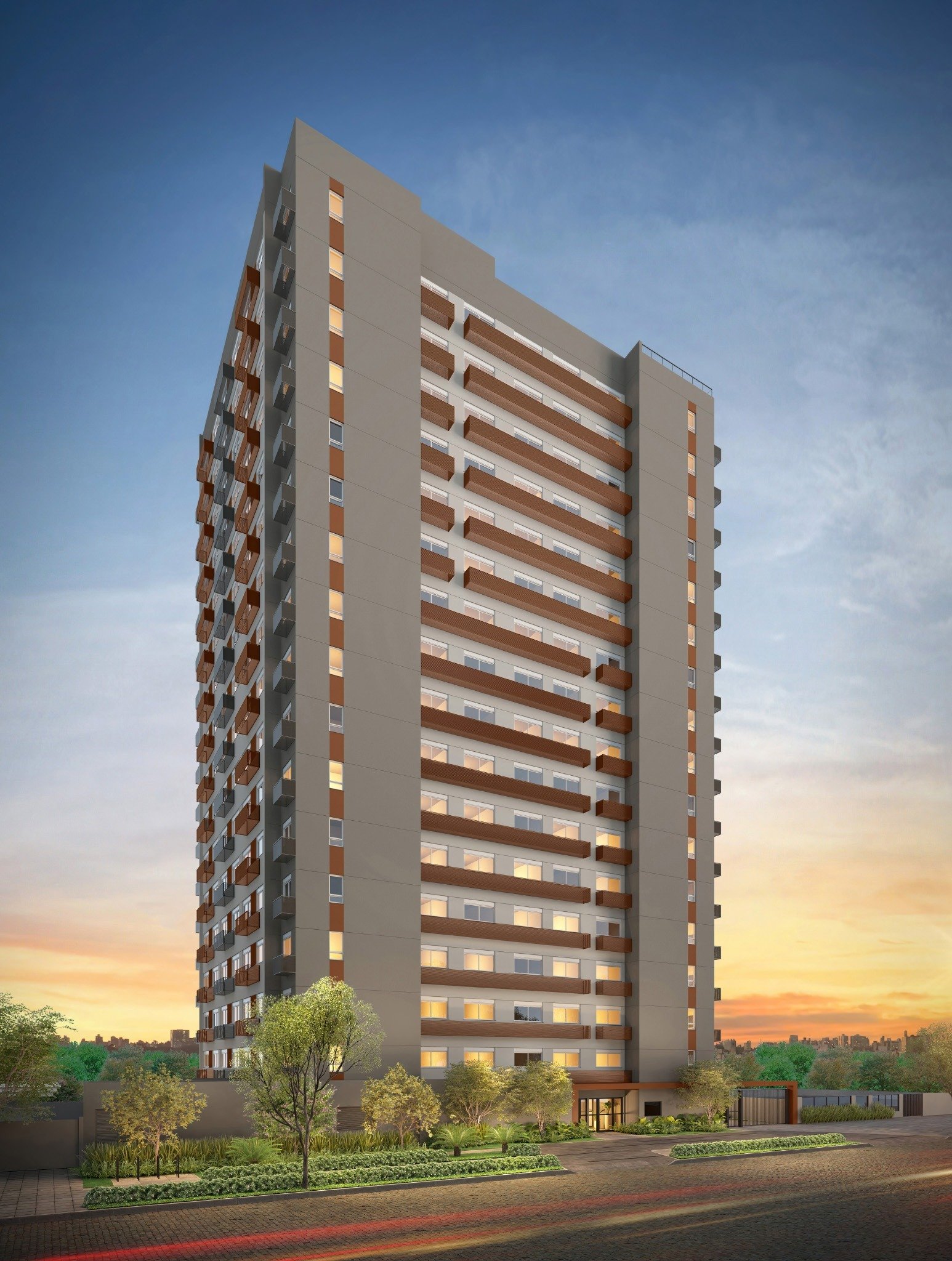 Fachada Skyline Menino Deus - Colnaghi Imóveis