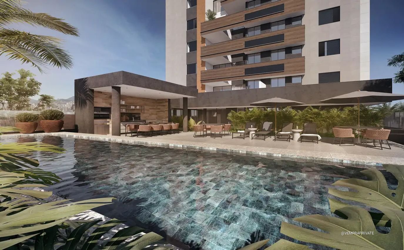 Piscina com espaço gourmet