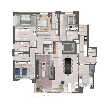 apartment em Rua 1132, Setor Marista - Goiânia - GO