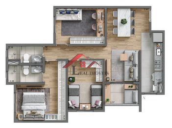 apartment em Avenida Dr. Rudge Ramos, Rudge Ramos - São Bernardo do Campo - SP