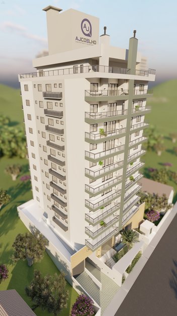 apartment em Rua Capitão Pedro Leite, Barreiros - São José - SC