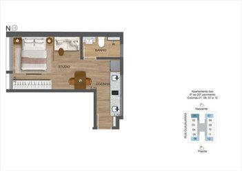 apartment em Rua dos Guajajaras, Lourdes - Belo Horizonte - MG