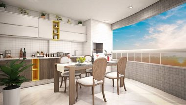 apartment em Rua Flausina de Oliveira Rosa, Caiçara - Praia Grande - SP