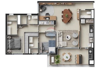 apartment em Rua Carlos Rateb Cury, Condomínio Villa Victória - Ribeirão Preto - SP