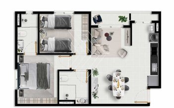 apartment em Rua Arcidio Stroppa, Sítios de Recreio Shangrilá (Padre Nóbrega) - Marília - SP