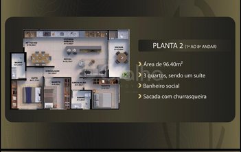 apartment em Rua dos Cardeais, Pedra Branca - Palhoça - SC