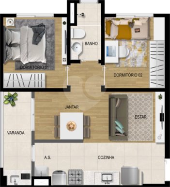 apartment em Avenida Juvenal Arantes, Jardim Carolina - Jundiaí - SP