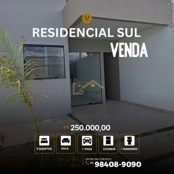 house em Rua 13, Residencial Sul Ipês - Montes Claros - MG