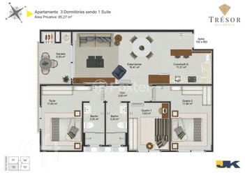 apartment em Rua Vítor Meireles, Jardim Eldorado - Palhoça - SC