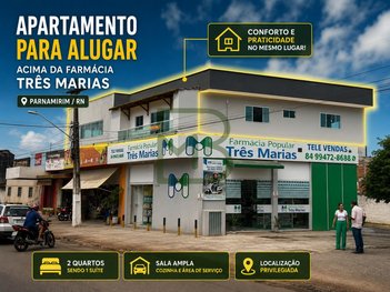 apartment em Avenida Doutor Mário Negócio, Rosa dos Ventos - Parnamirim - RN