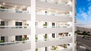 apartment em Rua Flausina de Oliveira Rosa, Caiçara - Praia Grande - SP