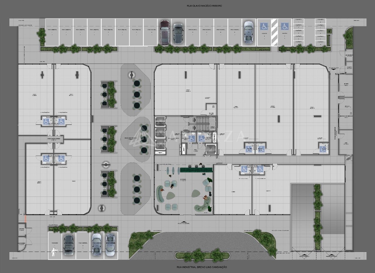 Planta Lojas comerciais Pilotis