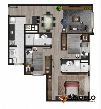 apartment em Pedro Álvares Cabral, Rio Branco - Novo Hamburgo - RS